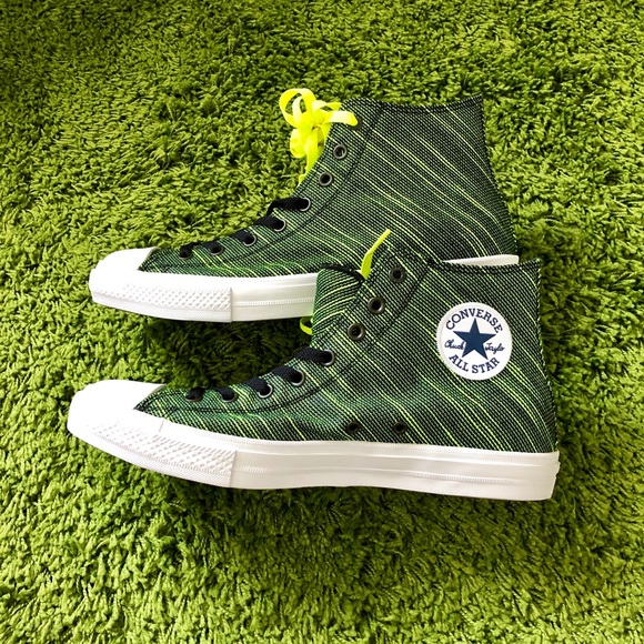 NIB Converse Chucks II Hi Top Volt Green Sneakers - Picture 4 of 7